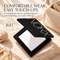 Poudre compacte légère NORX, fini mat effet soft-focus, poudre de maquillage pour le visage