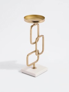 Gold Metal Handmade <b>Tall</b> Candelabra Modern Geometric Candle Holder Decorative Centerpiece for Home Wedding Party - Product Image 2