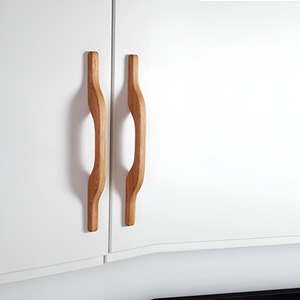 Manijas para Puertas de Cocina, Perillas para Gabinetes, Perillas de Madera para Gabinetes, Estilo Natural, Manija de Madera para Gabinete - Product Image 1