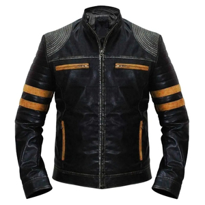 Men's Winter Varsity Jacket Cotton Wool Blend Breathable Eco-Friendly Quick Dry Customizable Logo Stand Collar <b>Covered</b> <b>Button</b> - Product Image 1