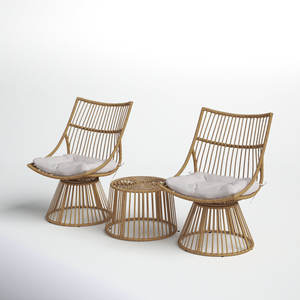 Juego de conversación para patio para 2 personas con cojines Muebles cómodos para exteriores - Product Image 4