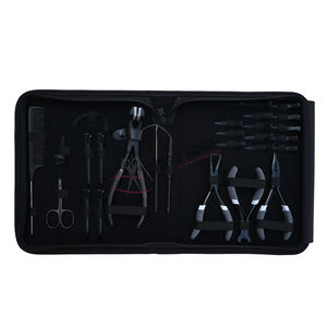 Kit de herramientas para estilistas de extensiones de cabello: removedor de microperlas, alicates de crimpado, peine de cola, alicates para extensiones de cinta, cortador de adhesivos, agujas tipo C, tijeras para hilos - Product Image 1
