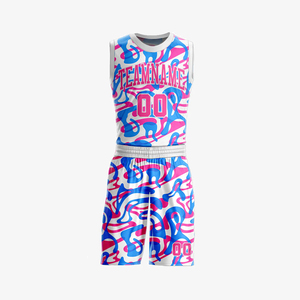 100% Polyester Basketball Uniforms for Boys <b>Cheap</b> Price Sublimation Printed Team Wear with Sportswear Pattern and Logo - Product Image 1