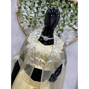 Lehenga Saree en soie prêt-à-porter pour les fêtes, pour un look élégant - Product Image 1