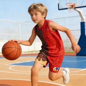 Shorts en polyester personnalisés à motif goutte de crème glacée, tailles jeunes et adultes, séchage rapide, pour la rentrée scolaire, vêtements de sport d'équipe - Product Image 6