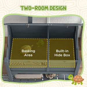 Habitat di tartaruga interna grigia con protezione dalle intemperie e accessorio regalo per mobili da esterno - Product Image 4