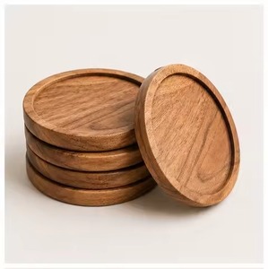Premium Wooden Coasters Set Decorative <b>Table</b> <b>Protectors</b> for Mugs Cups Wine Glasses Restaurant Hotel Bar Dining - Product Image 2
