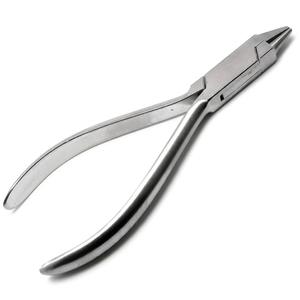 Pince dentaire Optitech Healthcare en acier inoxydable, coupe-fil orthodontique, poignée rembourrée, argent, instrument manuel de classe I, CE WE-745 - Product Image 2