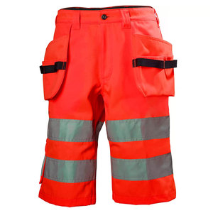 Men Hi Vis Construction Reflective Tape Shorts 100% Cotton Quick Dry Safety Cargo Multi Pockets <b>Working</b> Safety Shorts - Product Image 3