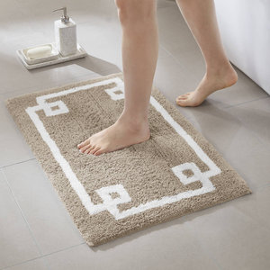 Cotton Tufted <b>Bath</b> Rug 24x40 Rectangle Geometric Modern Minimalist Premium <b>Bath</b> Mat - Product Image 2