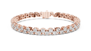 9Kt <b>Gold</b> Round Diamond Bracelet 62 Stones 6.2Ct Elegant Luxury Designer Bracelet Stylish Statement Fine Jewelry for Women - Product Image 5