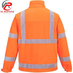 Nouvelle Arrivée 2026 – Vestes de Sécurité Personnalisables à Manches Longues Vertes, Orange et Noires avec Poches et Fermeture Éclair - Product Image 2