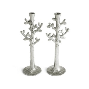 Candélabre en aluminium argenté en forme d'arbre personnalisable en gros avec design à branches pour la décoration intérieure - Product Image 2