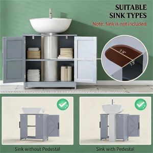 Mobile Bagno Grigio Scuro con Lavabo e Armadietto Contenitore - Product Image 3