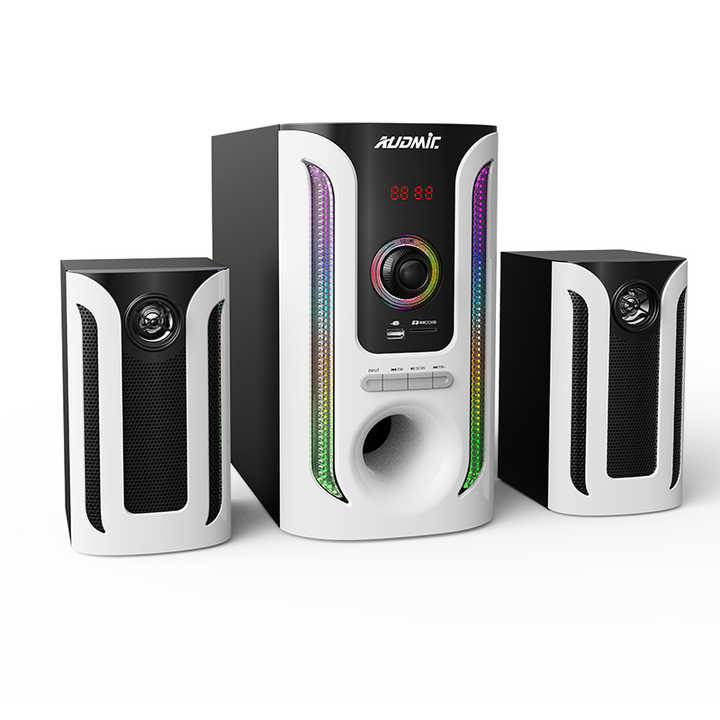 Remote Control Stereo Sound LED Digital Display MDF Wood Plastic Home Theater System Bluetooth 2.1 Multimedia Bluetooth Speaker