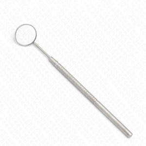 Miroir buccal dentaire 4-12 cm, argenté, avec poignée moletée, instrument manuel de classe I - Product Image 3