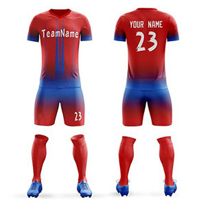 Conjunto de Uniforme de Fútbol Personalizado, Amarillo con Degradado Morado, Cuello en V, Manga Corta, Absorbe la Humedad, Uniforme Masculino con Impresión Sublimada - Product Image 3