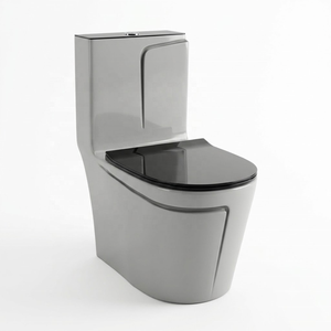 โถสุขภัณฑ์แบบชิ้นเดียว ดีไซน์ทันสมัย ระบบชำระล้างแบบ Washdown ทรงกลม พร้อม S/P Trap ติดตั้งบนพื้น - Product Image 1