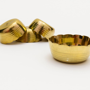 Handcrafted Brass Polished Modern Solid Engraved Decorative Serving Bowl <b>Set</b> of 4 Durable Lightweight Dishwasher Safe for Home - Product Image 4