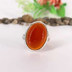 Carnelian Gemstone <b>Ring</b> 925 Sterling Silver Handmade <b>Statement</b> <b>Ring</b> for Women handmade Birthday Anniversary Gift <b>Ring</b> For Her - Product Image 2