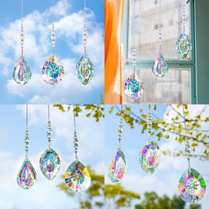 3 pendentifs attrape-soleil en cristal pour décoration d'arbre de Noël, prismes en verre suspendus, créateurs d'arc-en-ciel, attrape-lumière, ornements - Product Image 2