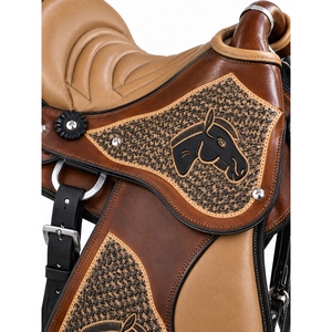 Silla de Montar a Caballo Hecha a Mano Personalizada, Silla Ecuestre Occidental de Cuero Premium con Asiento Cómodo y Correas Ajustables - Product Image 3