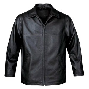 Vestes slim tendance OEM pour hommes, vestes en cuir véritable pour hommes, vestes en cuir personnalisées avec logo, manteaux en fourrure pour motards - Product Image 1