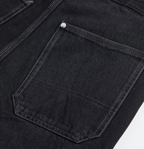 Jean en denim coupe droite taille mi-haute pour homme, couleur unie, écologique, respirant, en Spandex/Polyester, décontracté, pour l'hiver - Product Image 6