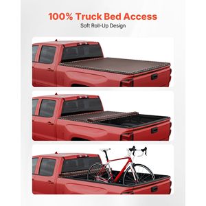 Copertura Morbida Avvolgibile per Cassone del Pickup Compatibile con Dodge Ram 1500 Classic 2019-2024 e Ram 2500 3500 2003-2025, Adatta per Cassoni da 6,4 Piedi (6'') - Product Image 5