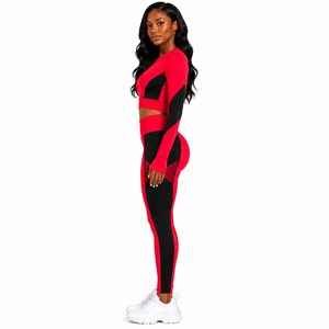 Private Label Women's Yoga Set Seamless Workout Clothing High Waist Leggings Sports Bra Wholesale Manufacturer - Product Image 3