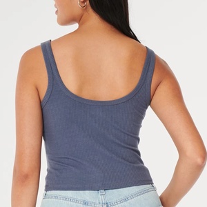 Camiseta Corta de Mujer Transpirable con Cuello Redondo, Ajustada, de Punto de Poliéster, Estilo Casual para Gimnasio - Product Image 2