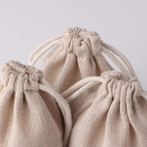 Polyester/Cotton Printed Drawstring <b>Seed</b> Bag Natural Color Eco Friendly Water Resistant Durable Reusable Small Pouch for <b>Storage</b> - Product Image 2