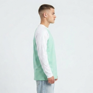 T-shirt à manches longues pour homme, col rond, vêtement décontracté, t-shirt surdimensionné, jersey tricoté 100% coton, t-shirts respirants pour homme - Product Image 4