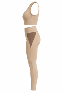 Ensemble de yoga pour femmes : Legging taille haute et brassière de sport – Marque privée disponible – Fournisseur de kits de yoga très demandé - Product Image 4