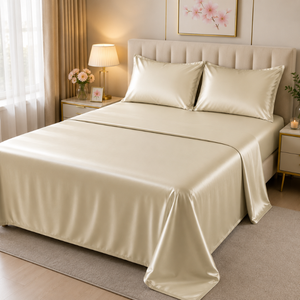 Silky Bamboo <b>Bed</b> Linen Set 300 TC | Temperature Regulating Soft <b>Sheets</b> for Resorts Hotels Guest Rooms Premium Sustainable Living - Product Image 1