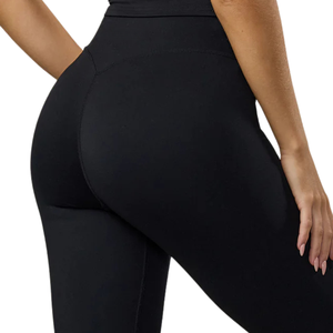 Leggings de sport noirs sans coutures pour femmes, confortables et extensibles, pour le yoga, la course et l'entraînement - Product Image 4