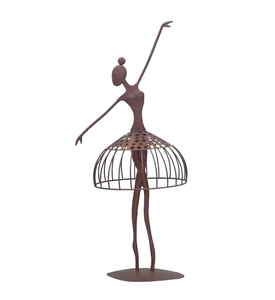 Sculpture abstraite en céramique de femme, figurine d'art moderne, statue décorative marron pour la maison et les mariages - Product Image 1