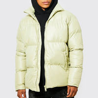 Veste matelassée à capuche pour homme Pantone, couleur unie, coupe-vent, manteau d'hiver, coupe régulière, fermeture éclair, rembourrage en coton tricoté, polyester