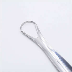 Stainless Steel Manual <b>Tongue</b> <b>Cleaner</b> Scraper Surgical Kit for Oral Hygiene Bad Breath Removal Easy Grip Design - Product Image 3