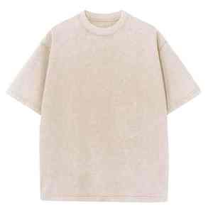 Camiseta Vintage para Hombre, Lavado Ácido, Hombros Caídos, Oversize, Verano 2026, Ropa Masculina, Camisetas de Alta Calidad - Product Image 4