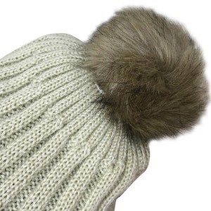 Unisex Knitted Beanie Hat With Fur Pom Pom Solid Color Warm <b>Winter</b> <b>Cap</b> For Outdoor Use Adult Size Custom Design Beanies OEM 2026 - Product Image 4
