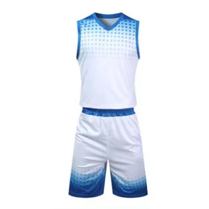 Conjunto de Camiseta de Baloncesto sin Mangas para Hombre, Color Azul Degradado, Absorbe la Humedad, Secado Rápido, Uniforme Deportivo para Adultos, Todas las Temporadas, Impresión Sublimada - Product Image 2