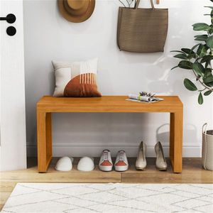 Panca da Esterno Senza Schienale in Legno Massello di Acacia per 2 Persone, Capacità di Carico 363 kg, per Uso su Patio - Product Image 3