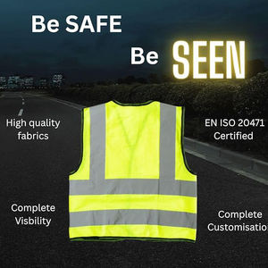 Gilet de sécurité multi-poches haute visibilité réfléchissant ANSI Classe 2 en maille respirante avec fermeture éclair avant réglable - Product Image 4