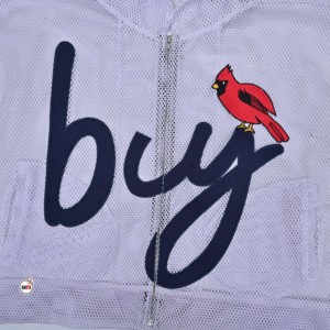 Sudadera con Capucha y Cremallera para Hombre, Diseño Personalizado, Bordada, Transpirable, Informal, de Verano, con Diseño de Pájaro Cardenal Blanco y Letras, 100% Algodón - Product Image 6