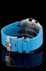 Chronographe de luxe en moissanite et diamants glacés pour montre mécanique ETA, cadran analogique, boîtier en acier inoxydable, bracelet en caoutchouc, étanche 10 bars - Product Image 2