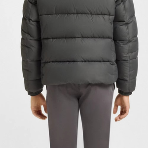 Luxury 2026 New Men Charcoal Grey Puffer Jacket Premium Thick Warm Winter <b>Bubble</b> <b>Coat</b> Hooded Streetwear Outerwear - Product Image 2