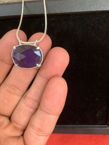 Collar de Amatista Púrpura Hecho a Mano con Dos Diamantes, Joyería Fina de Alta Calidad, Precio al por Mayor - Product Image 1