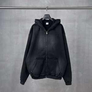 Sweat à capuche oversize de luxe pour homme, style décontracté vintage, 100 % coton, avec impression de logo personnalisée, vente en gros - Product Image 2