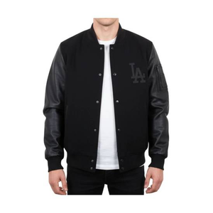 แจ็คเก็ตวาร์ซิตี้สุดเท่ แนว Letterman เบสบอล มหาวิทยาลัย สตรีทแวร์ แขนหนัง กันน้ำ กันลม ระบายอากาศได้ดี สำหรับฤดูหนาว - Product Image 4